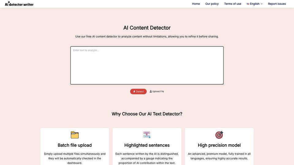 Free AI Content Detector AI Tool image