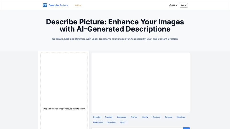 Free Describe Picture AI Tool image