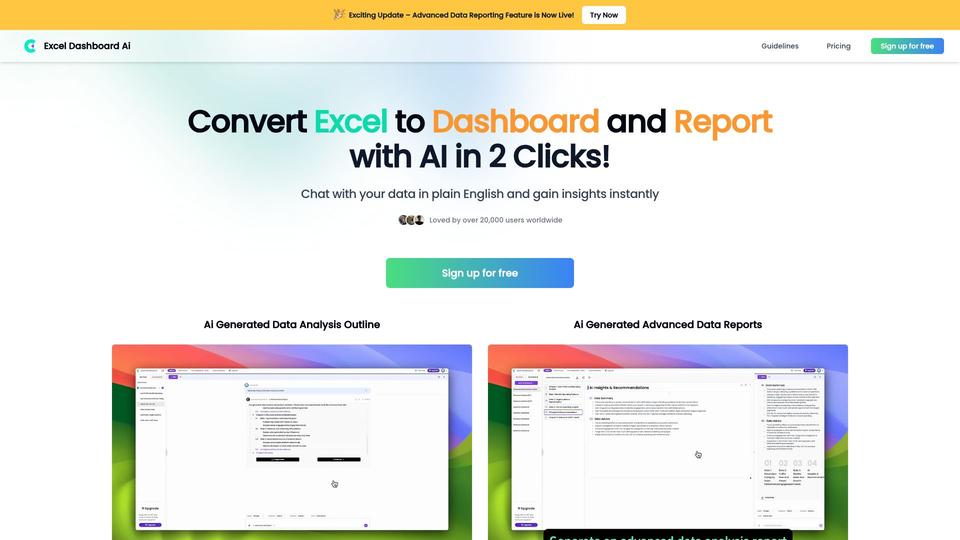 Free ExcelDashboard Ai AI Tool for Excel image