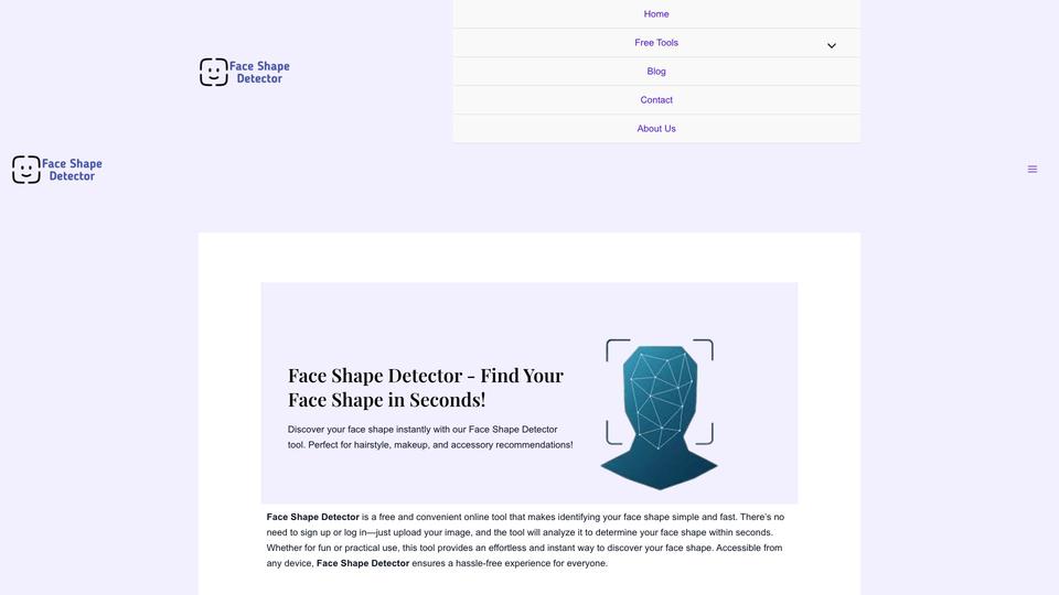 Free Face Shape Detector AI Tool image