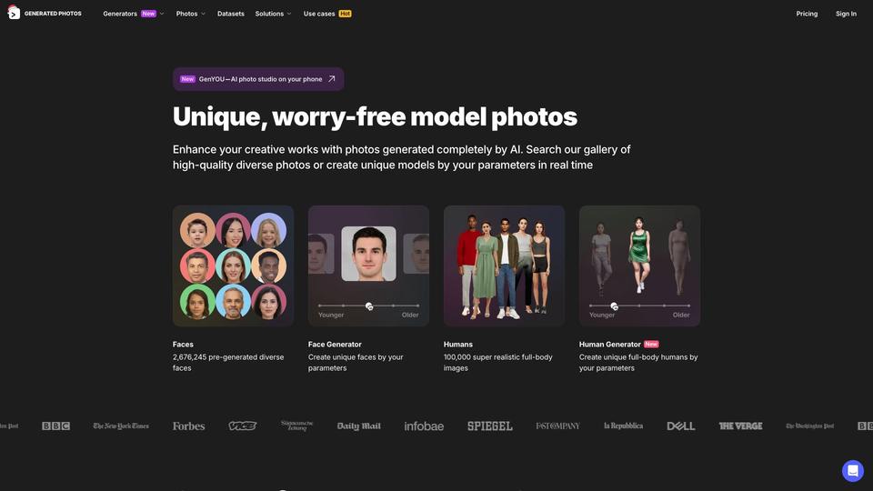 Free Generated Photos AI Tool image