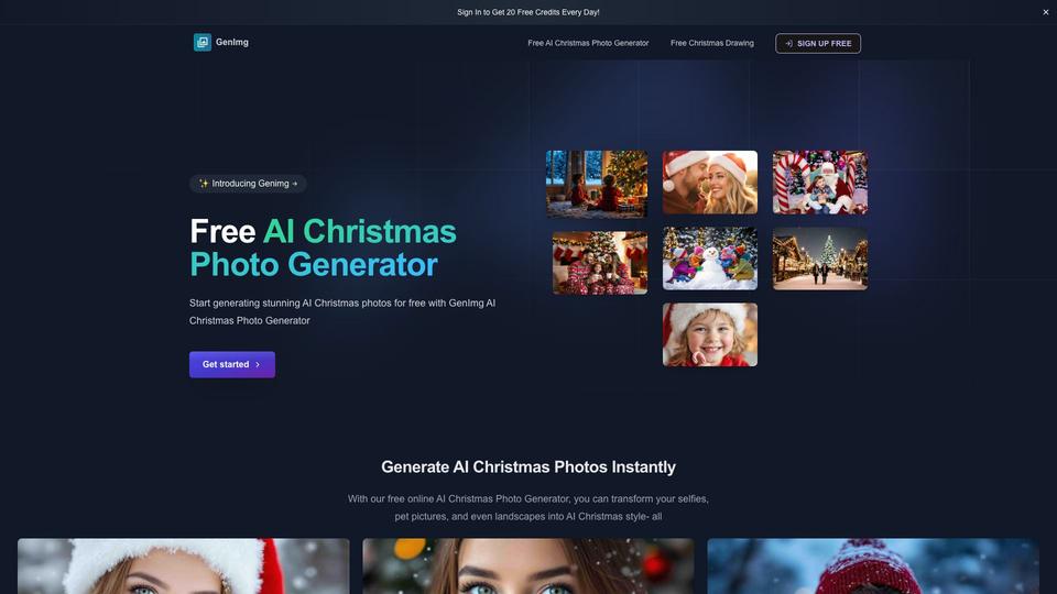 Free GenImg Christmas Generator AI Tool image