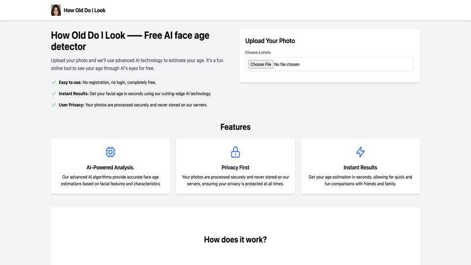 Free How Old Do I Look AI Tool image