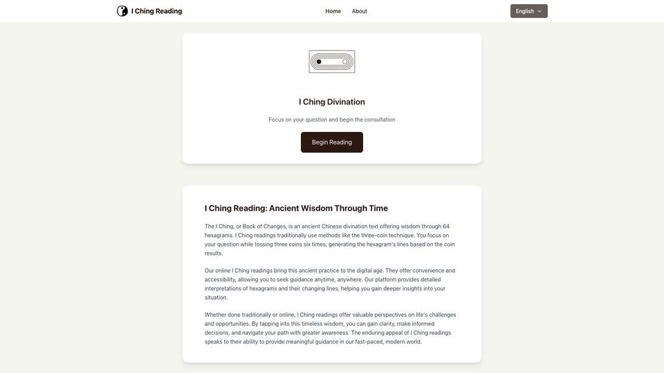Free I Ching Reading AI Tool image
