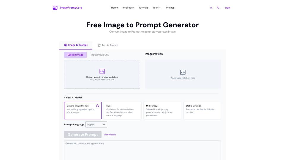 Free Image to Prompt Generator AI Tool image