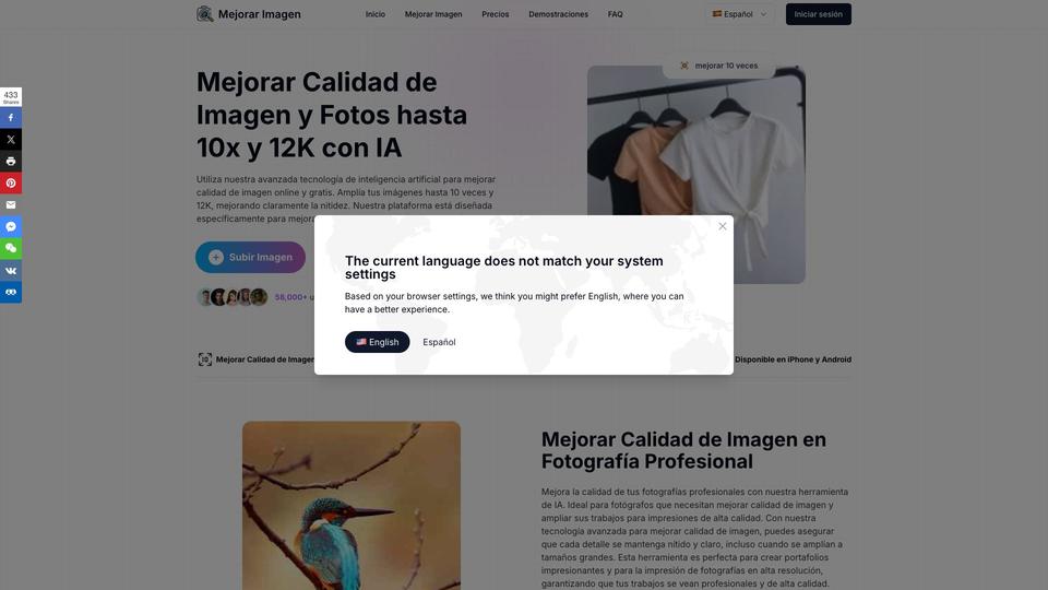 Free Mejorar Imagen AI Tool image