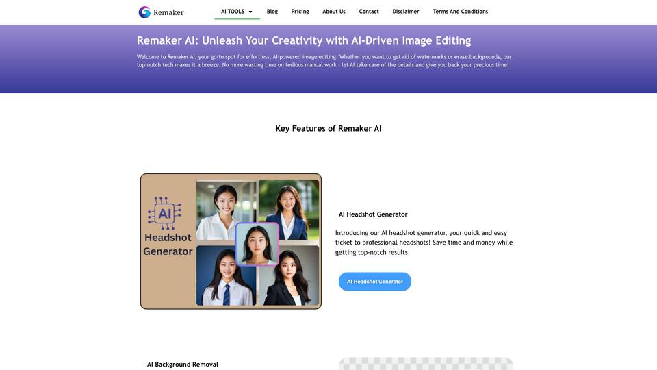 Free Remaker AI AI Tool image