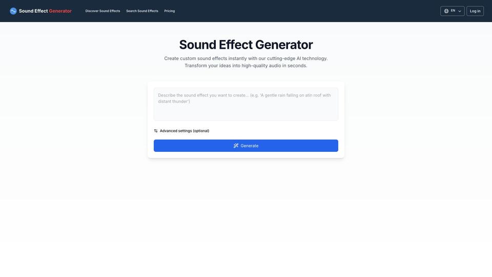 Free Sound Effect Generator AI Tool image