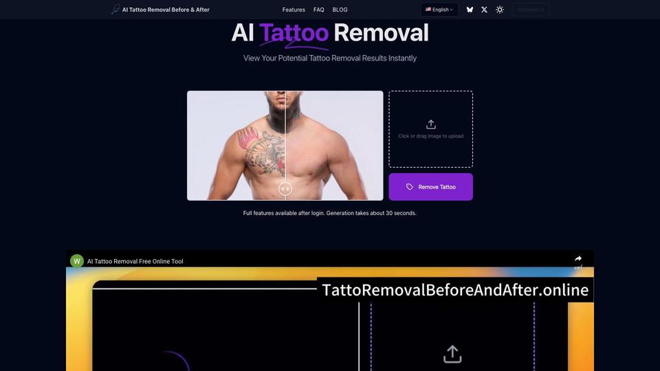 Free Tattoo Removal Preview AI Tool image